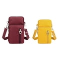 thumbnail image 1 of 2 piezas de bolso cruzado con cremallera para mujer, bolso para teléfono móvil, bolso con brazalete, 1 of 5