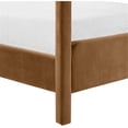thumbnail image 2 of Bowery Hill Contemporary Saddle Velvet Upholstered Queen Bed, 2 of 11