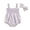 Purple, variant on Bagilaanoe Newborn Baby Girl Summer Rompers Flower Print Sleeveless Bodysuits + Hairband 3M 6M 12M 18M Infant One Piece Jumpsuit