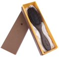 thumbnail image 4 of Cepillo de pelo de madera hecho a mano con ébano natural: reduce la estática y el encrespamiento, diseño ergonómico y duradero., 4 of 5