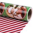 thumbnail image 1 of Rollo de papel de regalo RUSPEPA, 43 cm x 10 m, diseño vintage de Papá Noel, 1 of 7