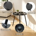 thumbnail image 4 of MEHOOM Round Metal Side Table, Matte Black Small End Table for Living Room Bedroom Indoor, 4 of 8
