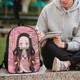 thumbnail image 6 of Kamado Nezuko Printed Backpack 17 Inch Shoulder Backpack Lightweight High-capacity Casual Daypack Bookbag, 6 of 8