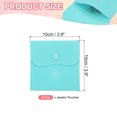 thumbnail image 2 of Uxcell Jewelry Pouch, Soft Velvet Pouches with Snap Button Portable Storage for Necklace Bracelet Earring Watch Blue 4x4 Inch, 2 of 7