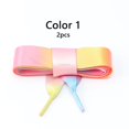 thumbnail image 1 of par de cordones de seda arcoíris, cinta de satén, cordones planos para zapatos, zapatillas de deporte para mujer, cordones de 2cm de ancho, cordones para zapatos de longitud 80/100/120CM80cm Gao Jinjia LED, 1 of 2