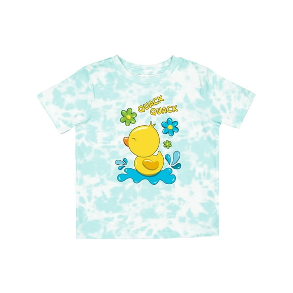 Inktastic Quack Quack Cute Duckling with Flowers Boys or Girls Toddler T-Shirt