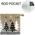 thumbnail image 4 of Black White Christmas Tree Valances for Kitchen Windows Xmas Holiday Buffalo Plaid Cafe Valance Snowfalke Short Treatment Drapes for Bathroom Laundry Basement Living Room Kitchen 52x18 Inch, 4 of 6