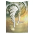 thumbnail image 3 of Ambesonne Tornado Tablecloth Rectangular Table Cover, Abstract Hurricane Swirls, 60"x84", Pale Sage Green Yellow, 3 of 4