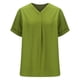 thumbnail image 5 of Tamaño Más Suelto Ajuste Camisetas para las Mujeres con Cuello en V de Manga Corta Suelta Camisa Superior, Poliéster, 5 of 6