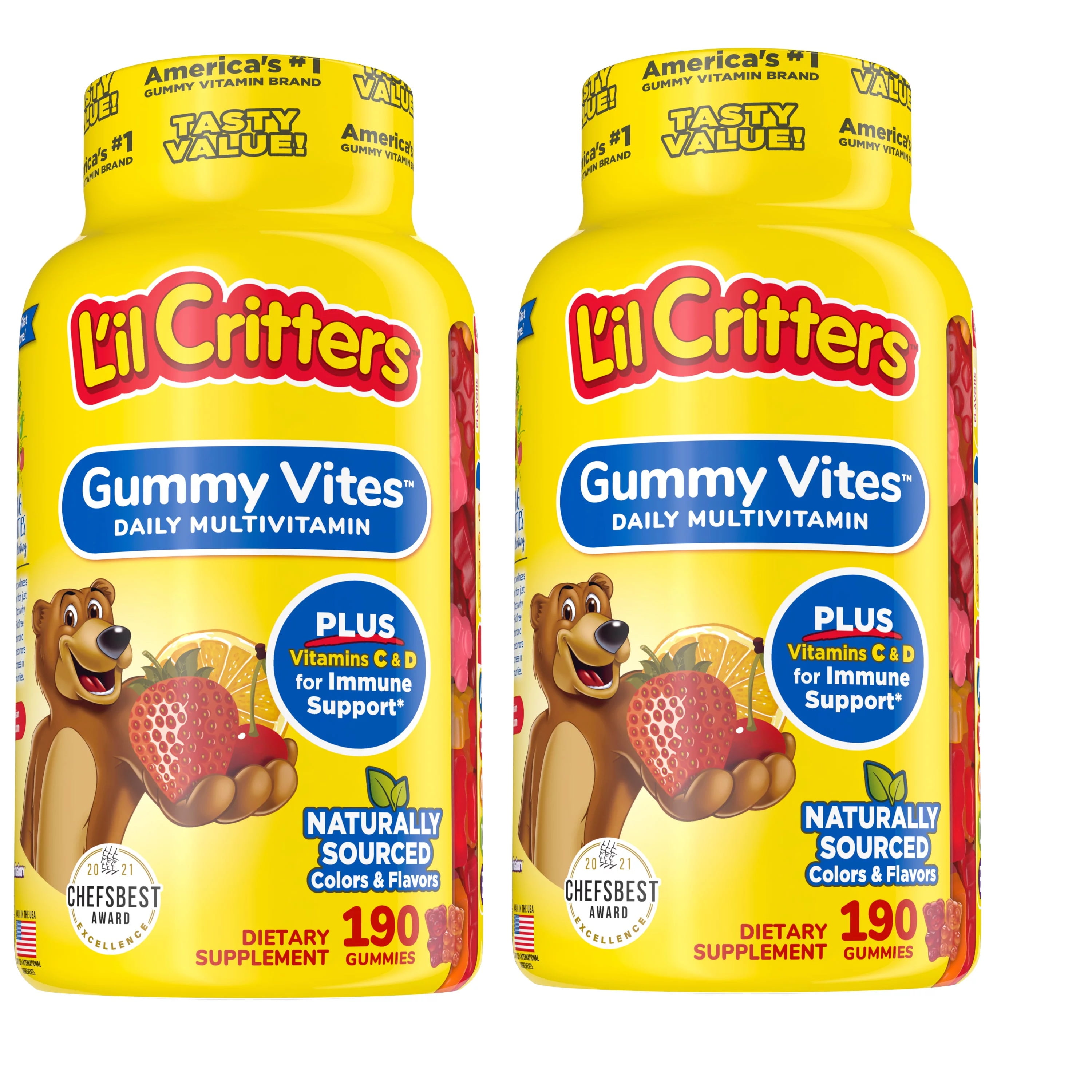 2 PACK L'il Critters Gummy Vites Gummy Bears (300 ct.)