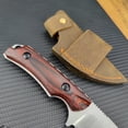 thumbnail image 6 of Fixed Blade Knife with Sheath, EDC Outdoor Knife, 8Cr13Mov Steel Knife, Men's Gift and Outdoor Enthusiast Hiking/Camping Gift (Stabilised Wood Handle), 6 of 6