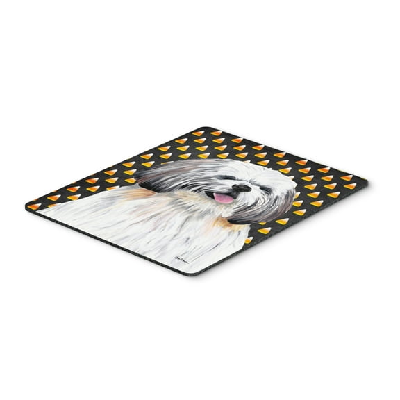 Carolines Treasures SC9164MP "Shih Tzu Candy Corn Halloween Portrait Mouse Pad Hot Pad or Trivet" Large multicolor