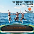 thumbnail image 2 of KFFKFF Water Bounce Inflatable, 13ft Water-Based Trampoline, Mobile Swim Platform with 3-Tier Ladder & Electric Inflation Device, Children and Adults Pool, Lake, Water Activities Floating Springboard, 2 of 9