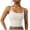 White, variant on Summer Tank Tops For Women With Built In Bras Sleeveless Round-Neck Solid Casual Regulars Black Undershirt Tank Tops S-XL