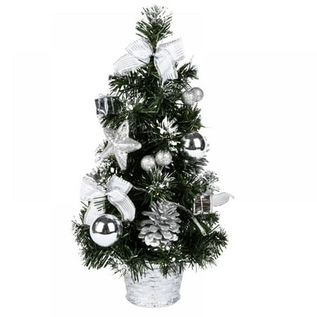 

Angmile Mini Pre-lit Christmas Tree Christmas Tabletop Ornament Battery-powered Artificial Christmas Tree DIY Christmas Pendant with LED Light Strings for Christmas Holiday Decorations