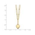 thumbnail image 4 of 14K Yellow Gold Heart Charm Paperclip Link Necklace with Chain, 4 of 5