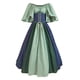 thumbnail image 3 of WILLBEST Vestidos de Mujer Vestido de Mujer Estilo Retro Color Sólido Manga Trompeta Vestido Largo Extra Grande, 3 of 3