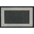 thumbnail image 3 of 2x3 Water Resistant, Small Indoor Outdoor Rugs for Patios, Front Door Entry, Entryway, Deck, Porch, Balcony | Outside Area Rug for Patio | Black, Striped Border | Size: 2' x 3', 3 of 8