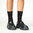 thumbnail image 4 of Wukai Chaussettes de Sport Rouges pour Enfants Mi-Mollet, Chaussettes Élastiques Contrastées, Adaptées aux Garçons et Filles de 6 à 10 Ans, 4 of 5