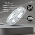 thumbnail image 2 of SilverCloseOut Sterling Silver Unisex CZ Striped Eternity Ring - Size 7, 2 of 9