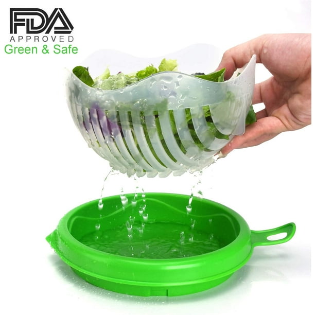 Salade Coupe Bol Mis à Niveau Facile Saladier par WEBSUN, Rapide Fruits Salade Légumes Hacheur Bol Salade Fraîche Trancheuse Approuvé par la FDA