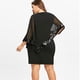 thumbnail image 4 of ICHUANYI Clearance Women Plus Size Cold Shoulder Overlay Asymmetric Chiffon Strapless Sequins Dress(Black, S) ICHUANYI WER2023080908134, 4 of 9