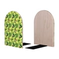 thumbnail image 2 of Lsque Kiwi and Avocado Printed Wood Bookends,Non-Skid Bookend for Shelves,Heavy Duty Support Bookends,Non-Slip Foam Pads for Office, Home, and Library,1 Pair, 2 of 8