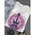 thumbnail image 3 of Peace Love Music Guitar T-Shirt Women -Image by Shutterstock, Female XX-Large, 3 of 4