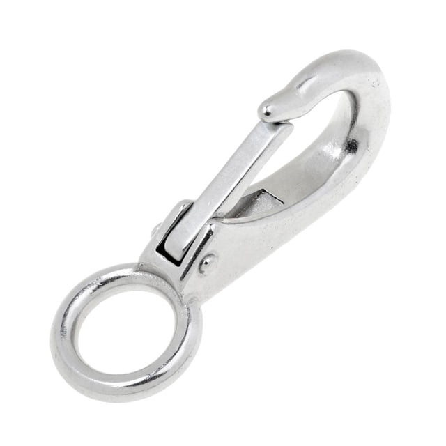 Mosquetón de acero inoxidable Cola 304 duradero con resorte y accesorios para barcos 3 9.3cm