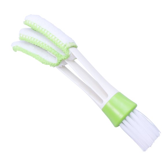 KAKOWELY 1 PC Mini Duster Double Ended MicroFiber Vent Duster Brush for Computer Keyboards Fans Air Conditioner Car Air Outlets Quick Cleaner with Removable Cloth Cover Precision Dusting Tool