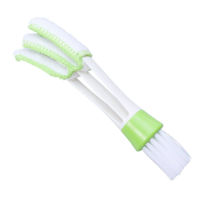 KAKOWELY 1 PC Mini Duster Double Ended MicroFiber Vent Duster Brush for Computer Keyboards Fans Air Conditioner Car Air Outlets Quick Cleaner with Removable Cloth Cover Precision Dusting Tool