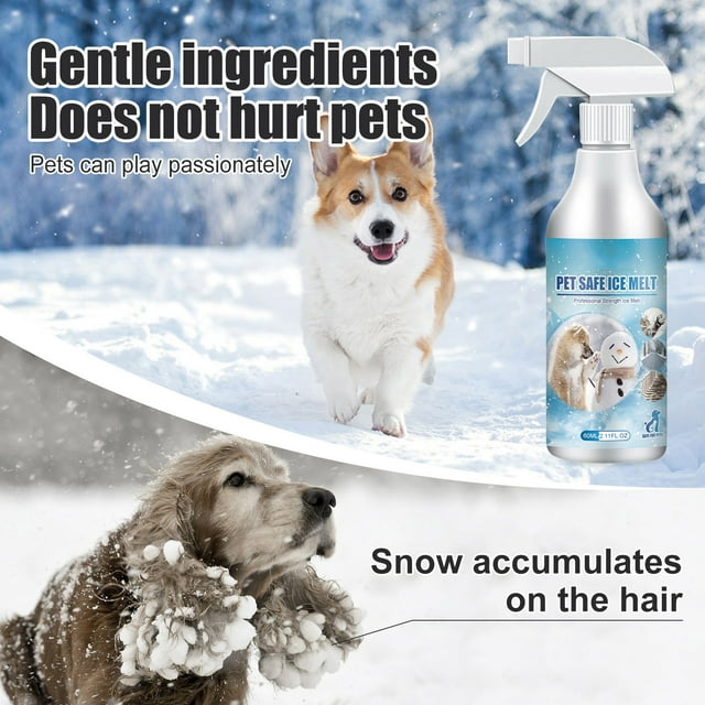 Wooowa Pet Safe Ice Melter, Fast Acting Snow and Ice Remover for Steps and Walkways, Paw Protection Formula
