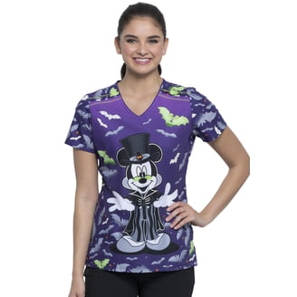 Womens V-Neck Top in Light The Way - Cartoon Scrubs