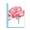 Pink, variant on Red Carnation Flower Pattern Book Sheet Protectors Portfolio Binder Folder