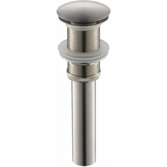Bathroom Sink Drain without Overflow - 1 5/8" Drain Opening - Pop Up Vessel Vanity Drain,Brushed Nickel,YDPOP-1 Brushed Nickel No Overflow