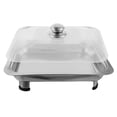 thumbnail image 4 of Chafing Dish Stainless Steel Chafer Rectangular Chafers 35x27cm Catering Buffet Warmer With Cover Lid And Foot Base For Bar Kitchen Restaurant, 4 of 5