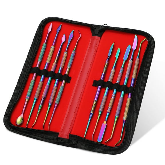 TSV 10pcs Double Ended Clay Carving Tools Set, Stainless Steel Wax Carvers Set for Sculpting, Ceramic & DIY Crafts