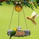 thumbnail image 2 of KAKOWELY Comedero colgante para pájaros, bandeja de alimentación para pájaros, baño para pájaros, comedero solar para exteriores con luz, 2 of 5