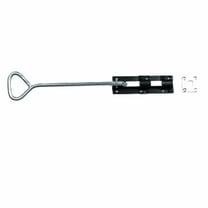 Renovators Supply Black Wrought Iron Slide Bolt 12in Wide Bow Handle