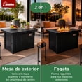 thumbnail image 4 of Calefector Calentador Hoguera Fogata Mesa Gas Propano 106x65 Cristal Protector, 4 of 7