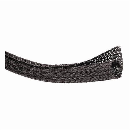 Braided Cable Sleeve 1-1/2 in Inside Dia. 1-1/2 in Max Bundle Dia. 25 ft Black