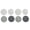 Gray-8PC#115, variant on 8 Pack Woven Coasters Set – Round Linen Cotton Drink Coasters 11cm, Heat Resistant Table Protectors for Coffee & Tea, Farmhouse Home Office Bar Decor