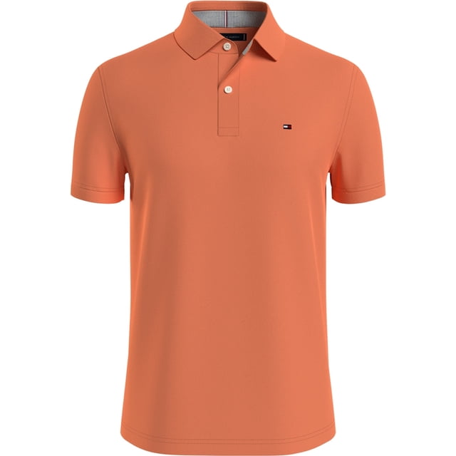 Tommy Hilfiger Polo en Coton pour Homme, Orange, Grand