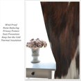 thumbnail image 5 of Cowhide Window Curtains, Brown Cow Print Farm Animal Fur Skin Blackout Window Drapes Western Cowboy Farmhouse Window Treatments Living Room Bedroom Decor 2 Panels Set42x63 Inch, 5 of 6
