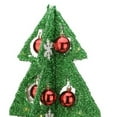 thumbnail image 2 of Northlight 28" Prelit Artificial Christmas Tree Battery Operated Table Top Green Tinsel, 2 of 3