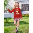thumbnail image 4 of Arshiner Girls Long Sleeve Shirts with Pockets Crewneck Soft Casual Raglan Kids Blouse Tee Tops, 4 of 6
