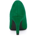 thumbnail image 4 of BLISSFUL STEP Women's Flower Pointed Toe Stiletto Heels Pumps Green 7, 4 of 6