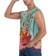 thumbnail image 3 of KLL Débardeur d'Entraînement Imprimé Céréales Colorées Flottant Sans Manches Entraînement Physique Muscle Tee-3TG, 3 of 7