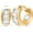 Crystal Gold (Huggies), variant on Magnetic Earrings for Women – Premium Stainless Steel Magnetic Hoop Earrings – Polished Gold Magnetic Earrings with Neodymium Magnets