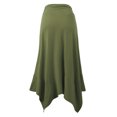 thumbnail image 3 of Doublju Women's Flowy Handkerchief Hemline Midi Skirt (Plus Size Available), 3 of 4